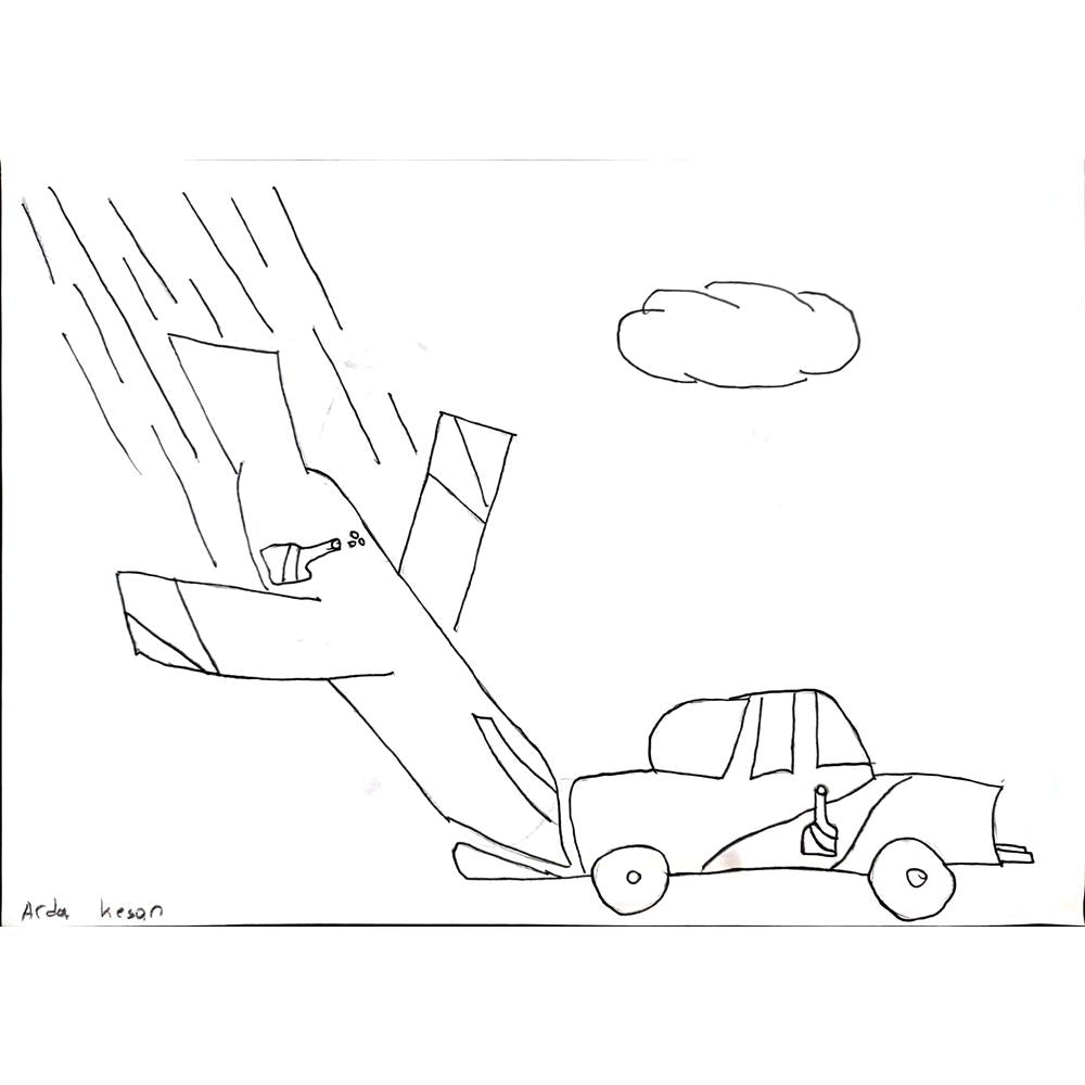 Arda Kesan 29x21cm Orijinal Karikatür BOD00767