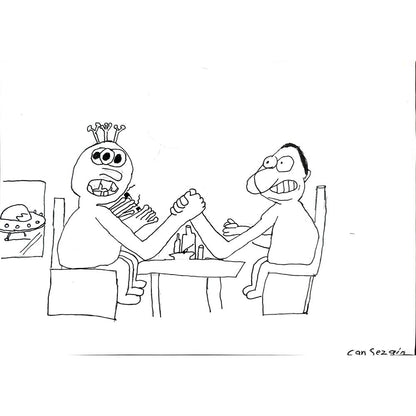 Can Sezgin 29x21cm Orijinal Karikatür BOD00768