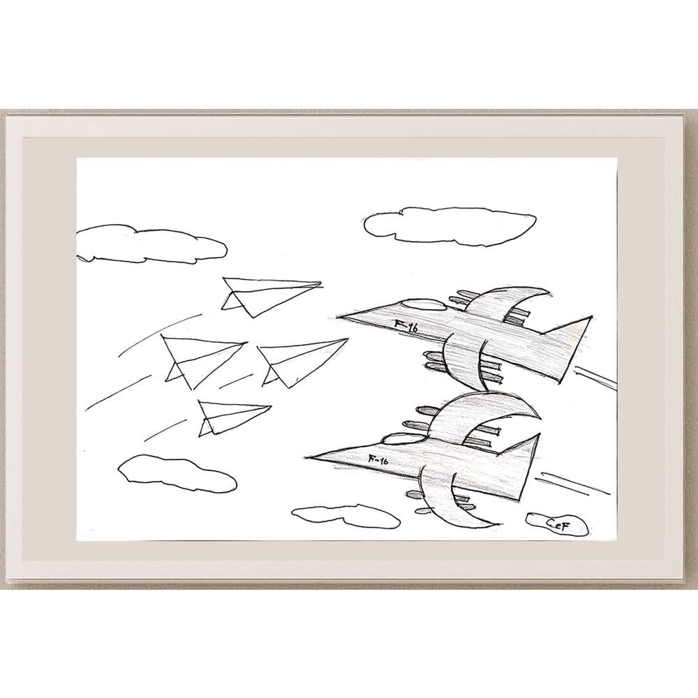 Cef İnselberg 29x21cm Orijinal Karikatür BOD00769