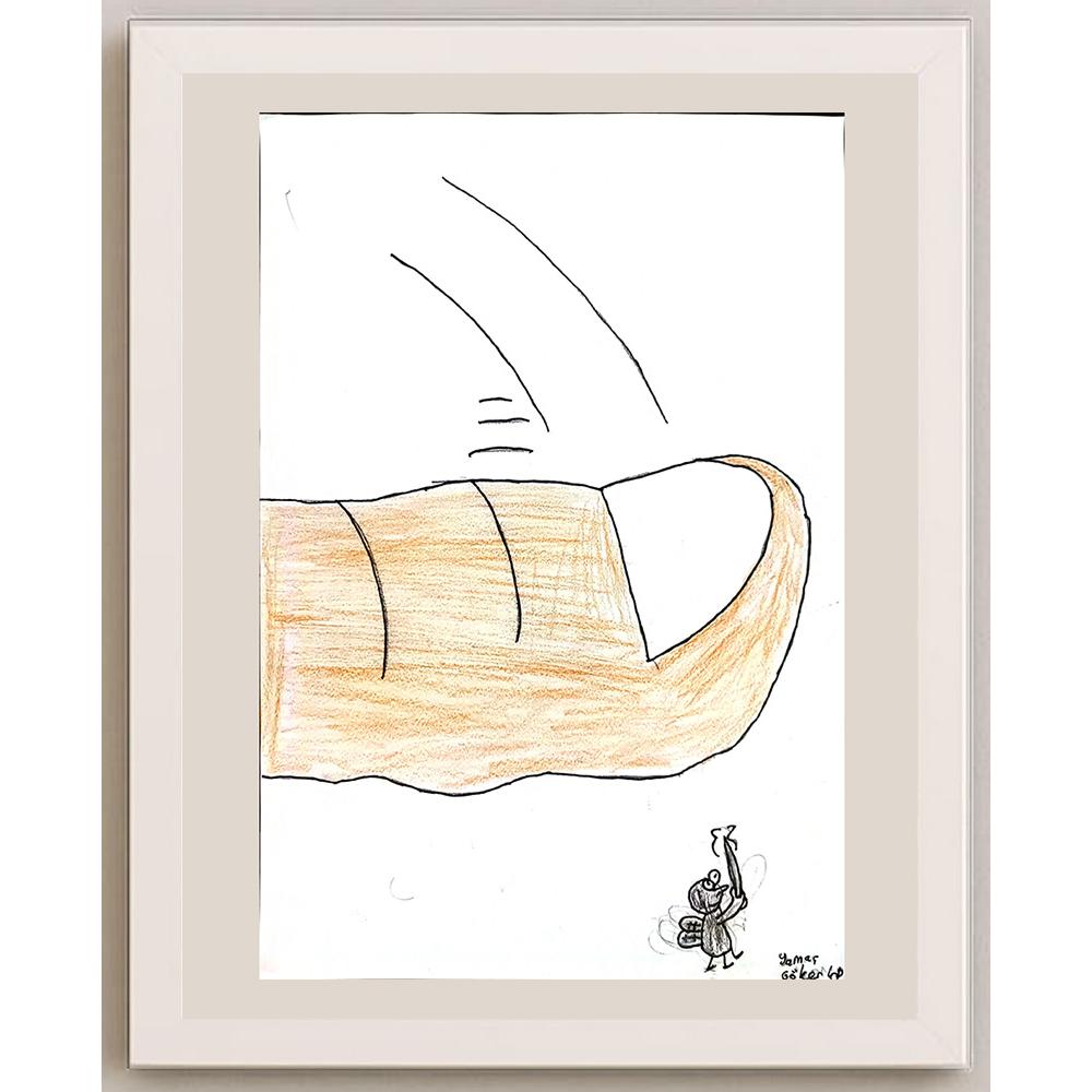 Yamaç Göker 29x21cm Orijinal Karikatür BOD00781