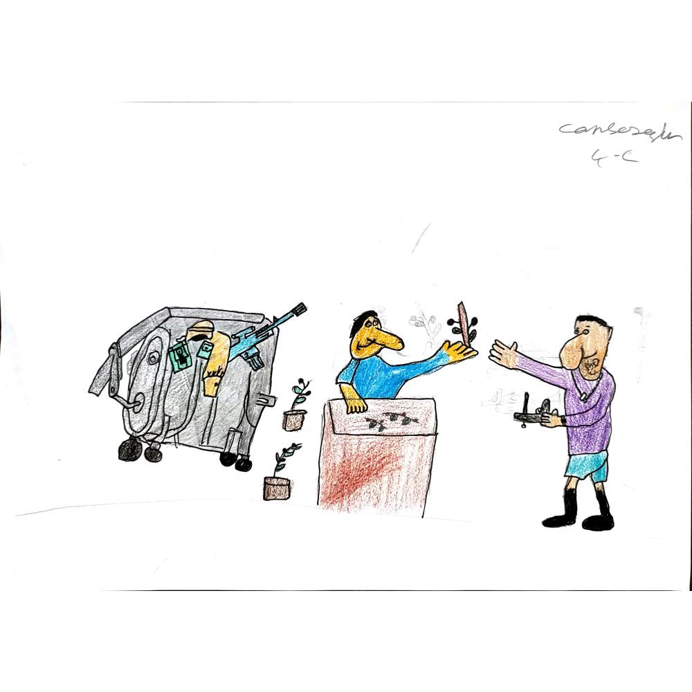 Can Sezgin 29x21cm Orijinal Karikatür BOD00784