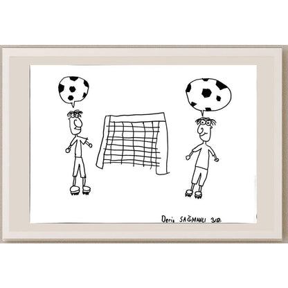 Derin Sağmanlı 29x21cm Orijinal Karikatür BOD00786