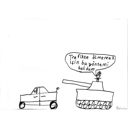 Ahmet Batuhan Çakır 29x21cm Orijinal Karikatür BOD00805