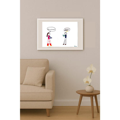 Esin Bayramoğlu 29x21cm Orijinal Karikatür BOD00807