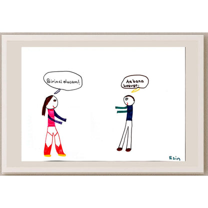 Esin Bayramoğlu 29x21cm Orijinal Karikatür BOD00807