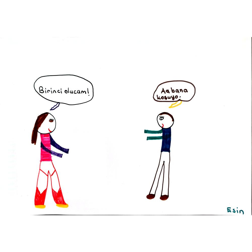 Esin Bayramoğlu 29x21cm Orijinal Karikatür BOD00807