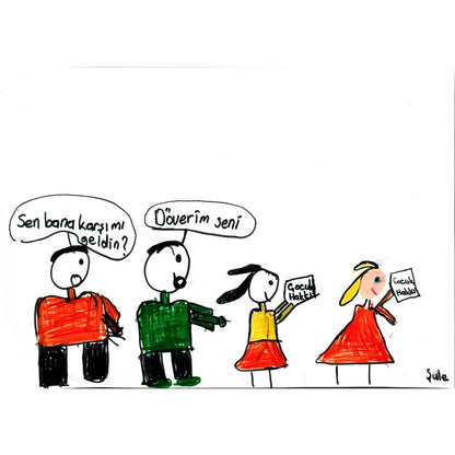 Şule Artar 29x21cm Orijinal Karikatür BOD00808