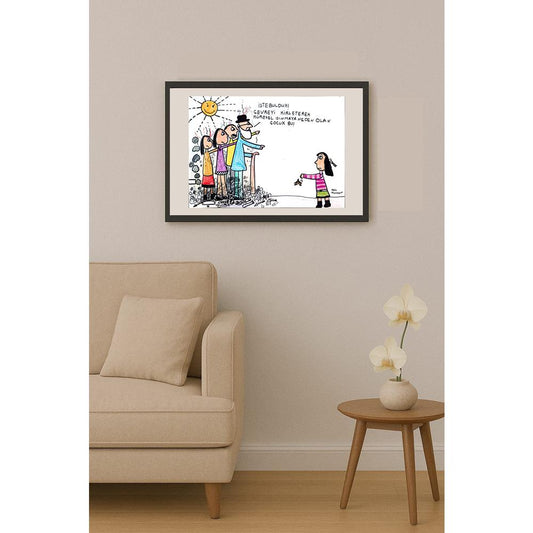 Aslı Doğa Munzur 29x21cm Orijinal Karikatür BOD00811