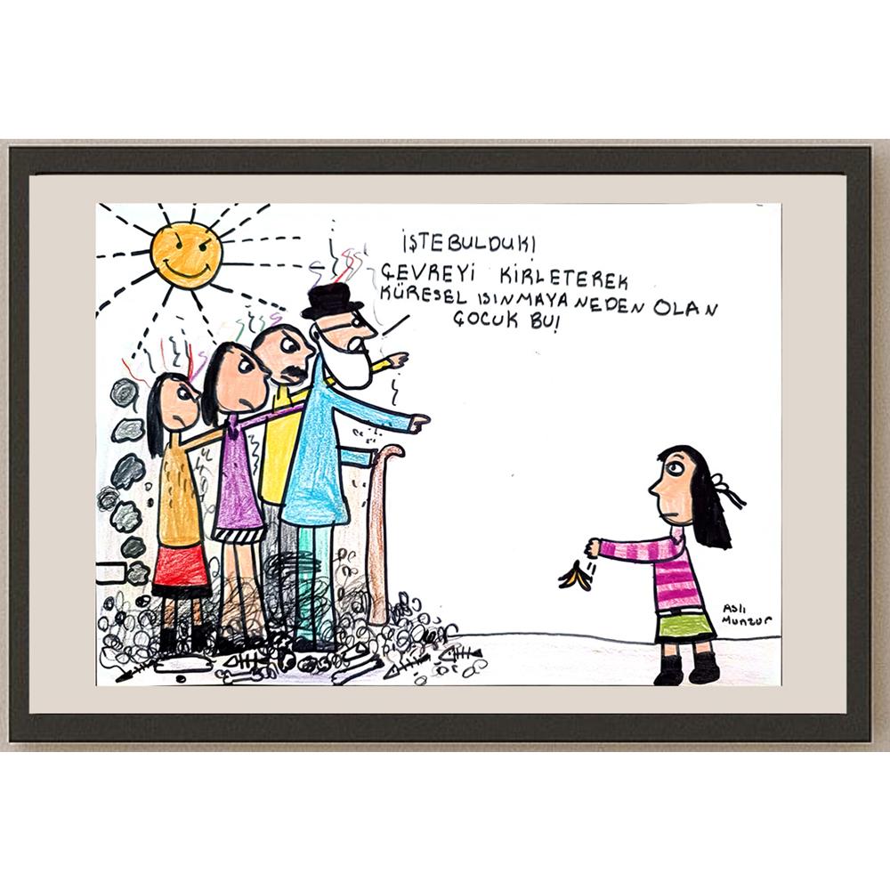 Aslı Doğa Munzur 29x21cm Orijinal Karikatür BOD00811