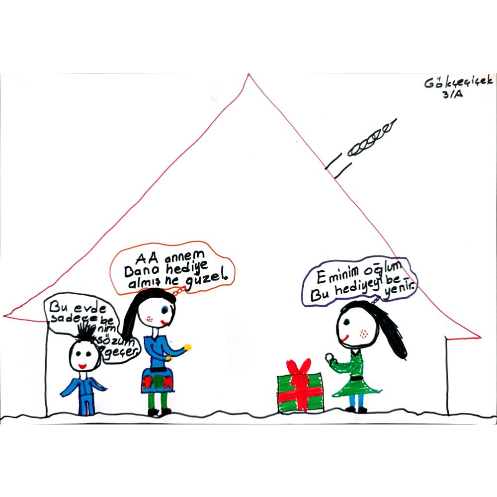 Gökçiçek Arıkan 29x21cm Orijinal Karikatür BOD00812
