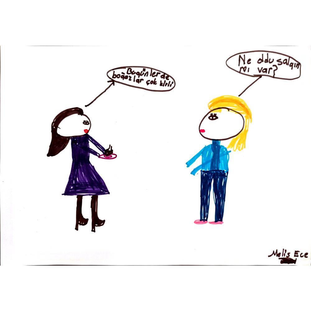 Melis Ece Ünsal 29x21cm Orijinal Karikatür BOD00813