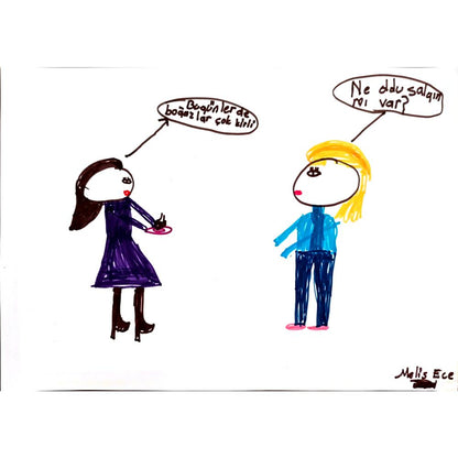 Melis Ece Ünsal 29x21cm Orijinal Karikatür BOD00813