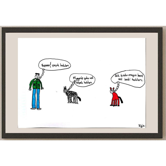 Yiğit Gençaslan 29x21cm Orijinal Karikatür BOD00814