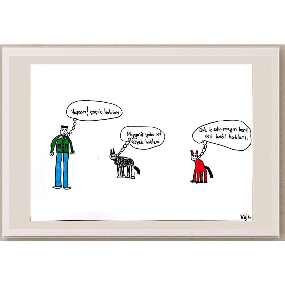 Yiğit Gençaslan 29x21cm Orijinal Karikatür BOD00814