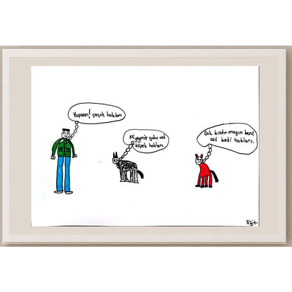 Yiğit Gençaslan 29x21cm Orijinal Karikatür BOD00814