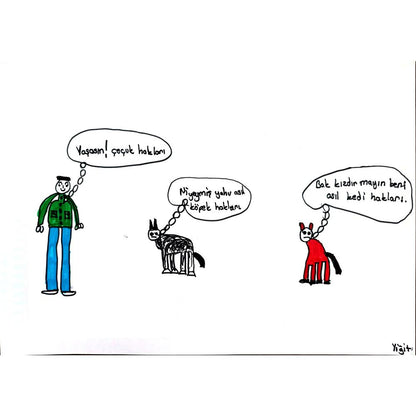Yiğit Gençaslan 29x21cm Orijinal Karikatür BOD00814