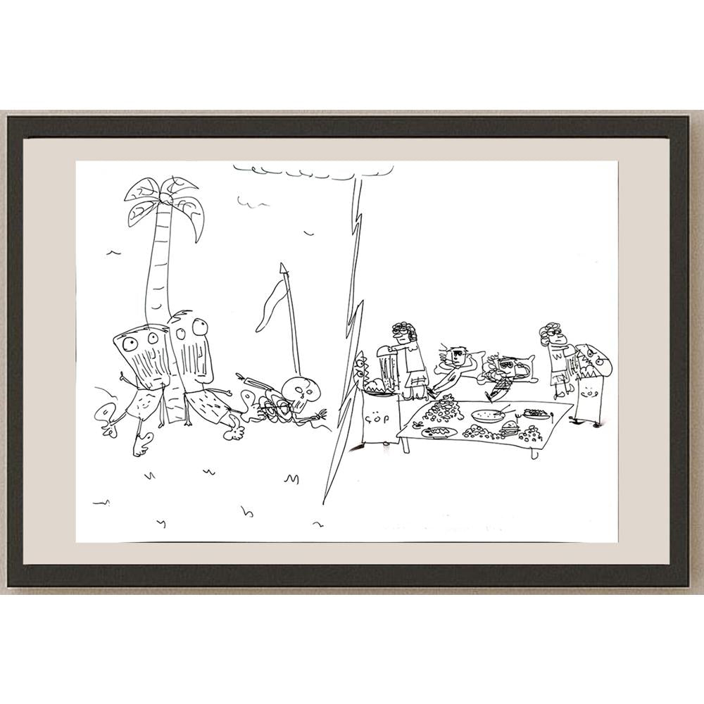Berk Metin 29x21cm Orijinal Karikatür BOD00817
