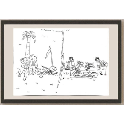 Berk Metin 29x21cm Orijinal Karikatür BOD00817