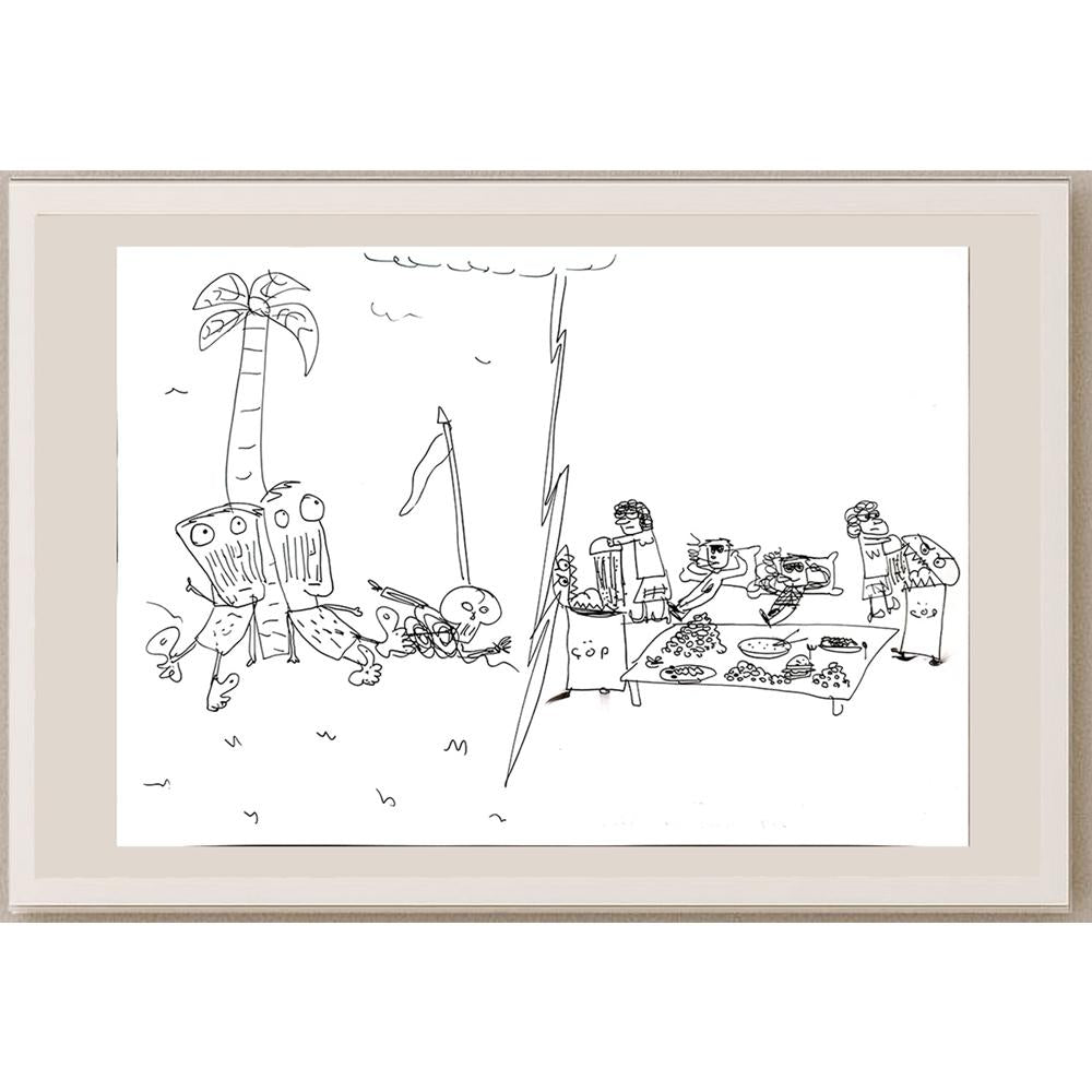 Berk Metin 29x21cm Orijinal Karikatür BOD00817