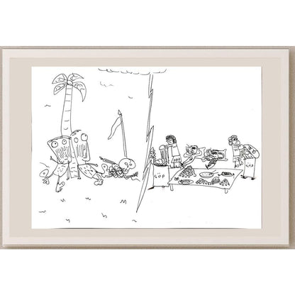 Berk Metin 29x21cm Orijinal Karikatür BOD00817