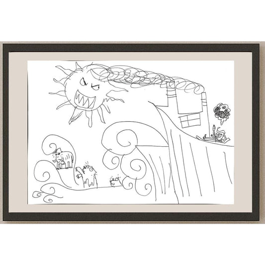 Berk Metin 29x21cm Orijinal Karikatür BOD00818