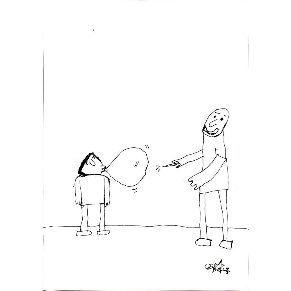 Ramazan Tayyip Göktuğ Uslu 29x21cm Orijinal Karikatür BOD00819
