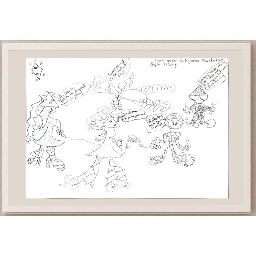 Dilbeste Çakıcı 29x21cm Orijinal Karikatür BOD00820