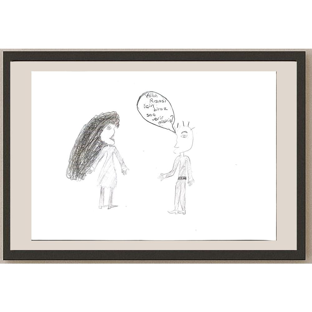 İzel Demir 29x21cm Orijinal Karikatür BOD00823