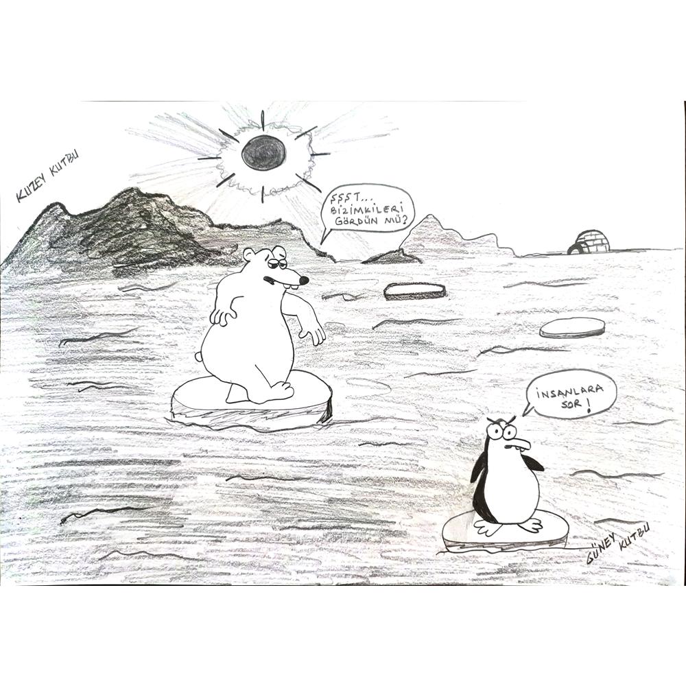 Hüseyin Berkay Yetim 29x21cm Orijinal Karikatür BOD00824