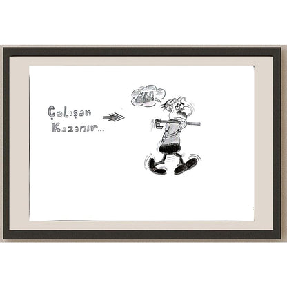 Hüseyin Berkay Yetim 29x21cm Orijinal Karikatür BOD00825
