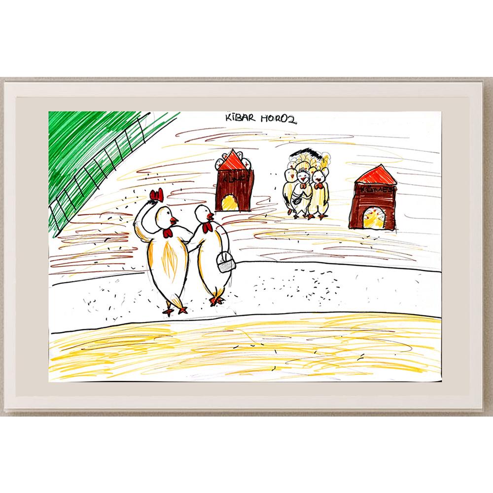 Bensu Arıkan 29x21cm Orijinal Karikatür BOD00829