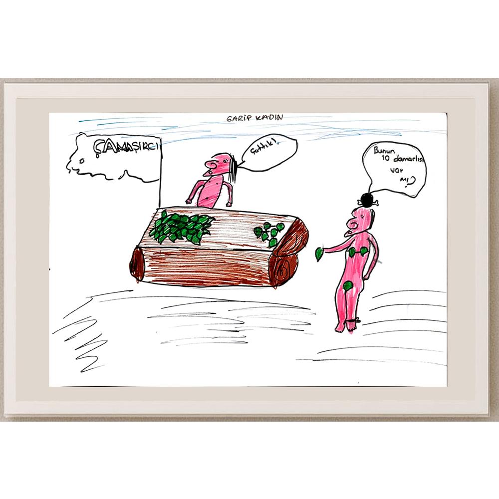 Bensu Arıkan 29x21cm Orijinal Karikatür BOD00830