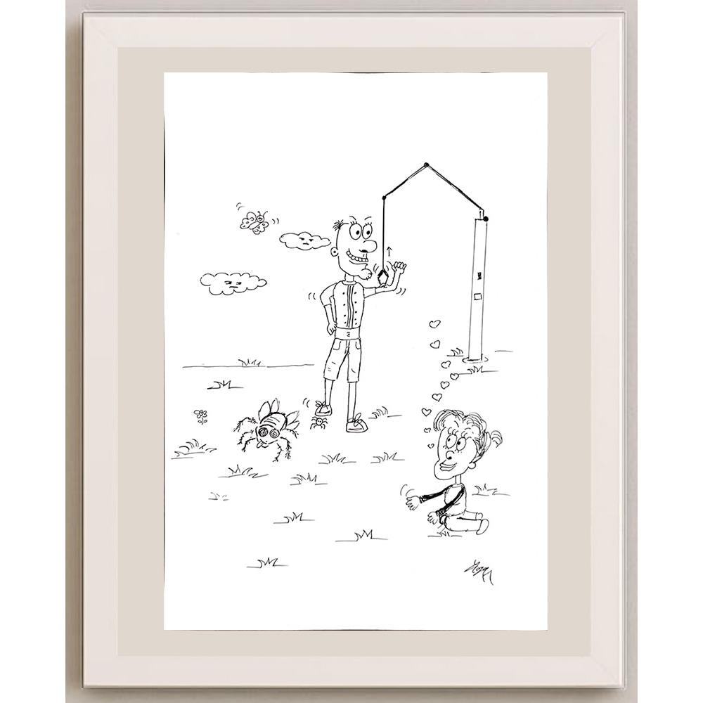 Hasan Burak Hamurişçi 29x21cm Orijinal Karikatür BOD00834