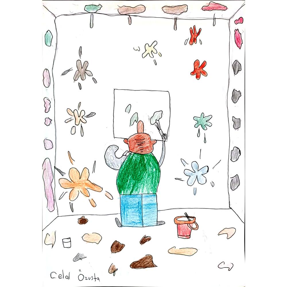 Celal Özusta 43x30cm Orijinal Karikatür BOD00843