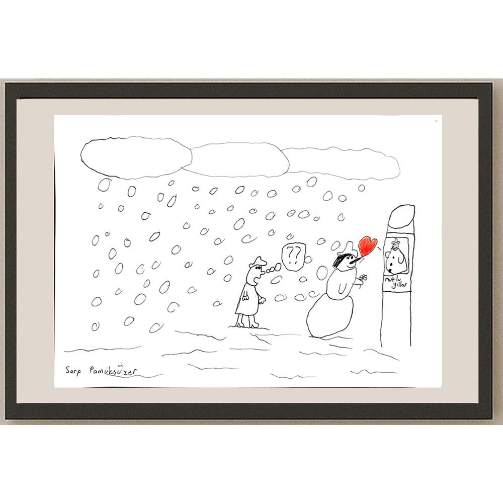 Sarp Pamuksüzer 43x30cm Orijinal Karikatür BOD00845
