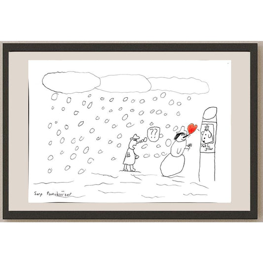 Sarp Pamuksüzer 43x30cm Orijinal Karikatür BOD00845