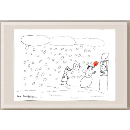Sarp Pamuksüzer 43x30cm Orijinal Karikatür BOD00845