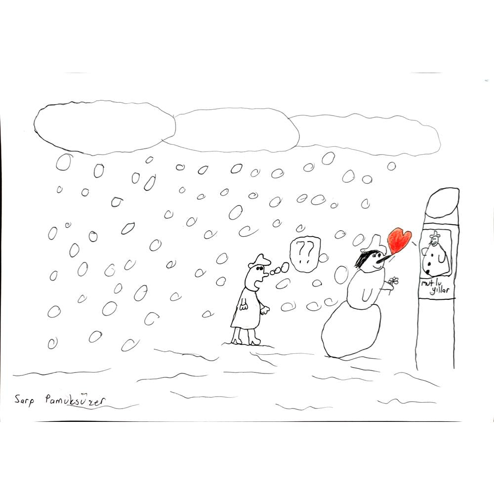 Sarp Pamuksüzer 43x30cm Orijinal Karikatür BOD00845