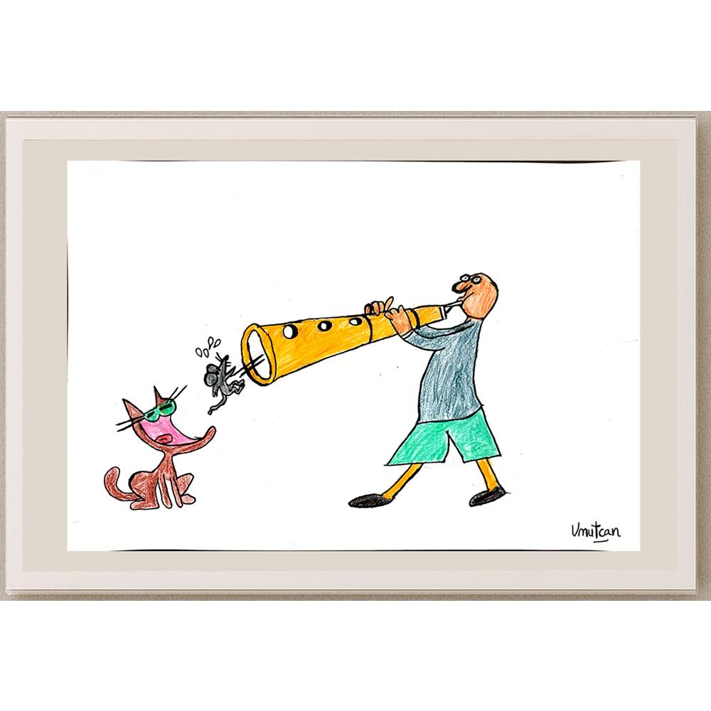 Umutcan Semizoğlu 43x30cm Orijinal Karikatür BOD00846