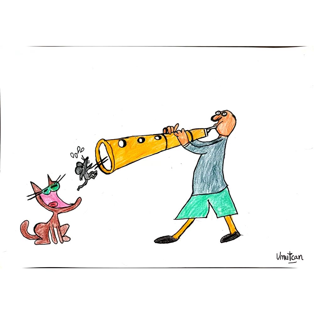Umutcan Semizoğlu 43x30cm Orijinal Karikatür BOD00846