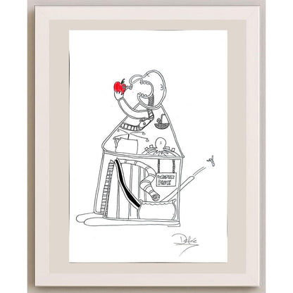 Defne Özözer 43x30cm Orijinal Karikatür BOD00855