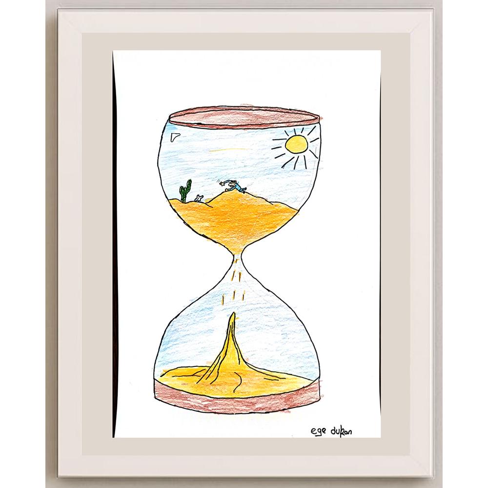 Ege Duran 43x30cm Orijinal Karikatür BOD00856