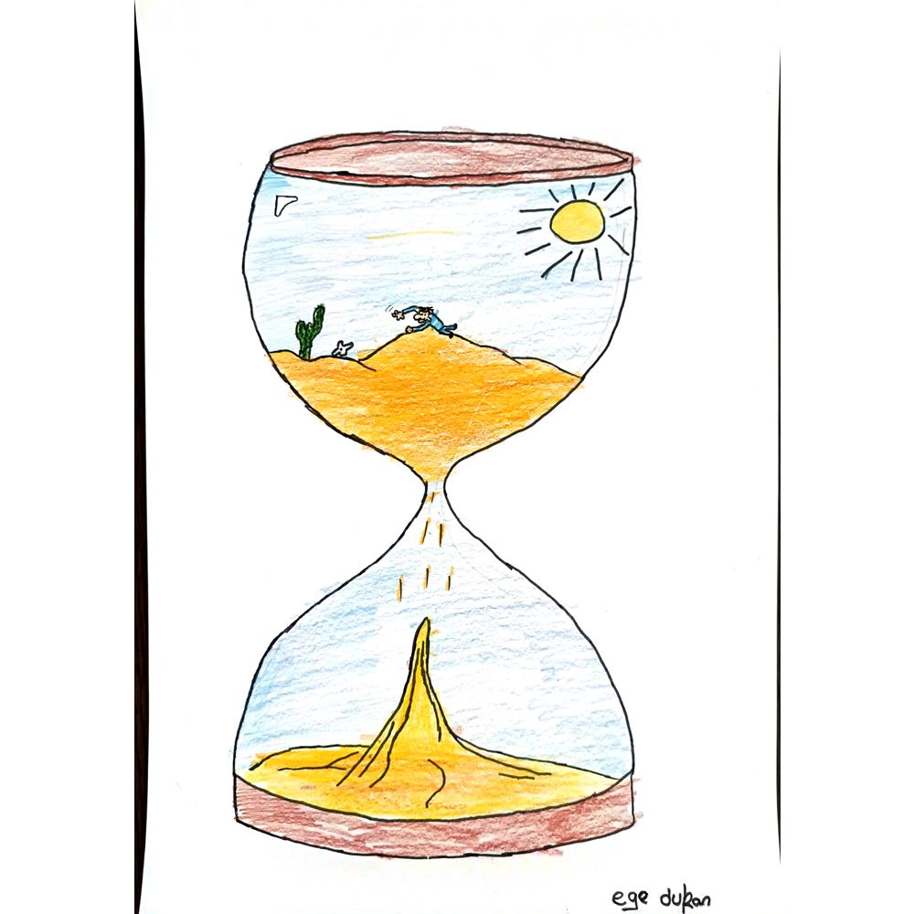 Ege Duran 43x30cm Orijinal Karikatür BOD00856