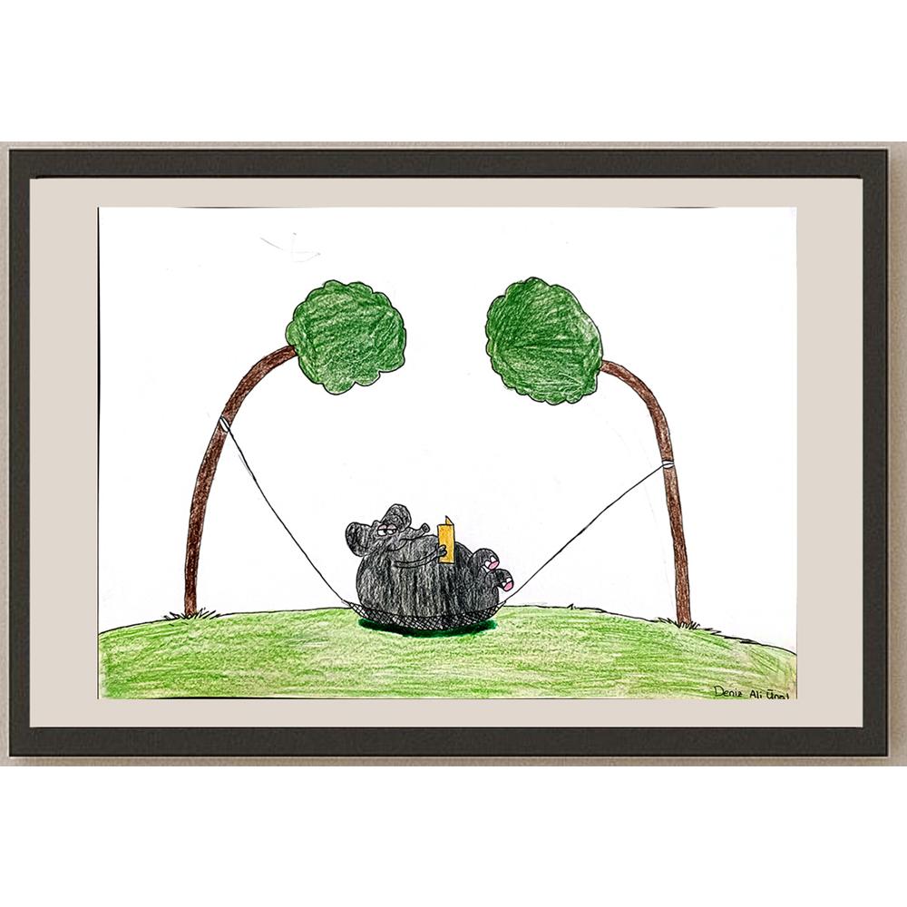 Deniz Ali Ünal 43x30cm Orijinal Karikatür BOD00857