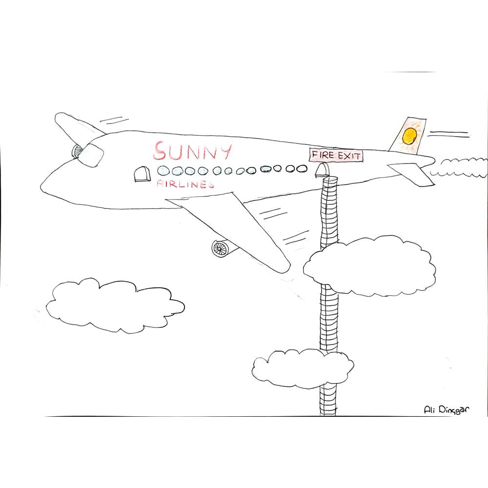 Ali Dinçgör 43x30cm Orijinal Karikatür BOD00859