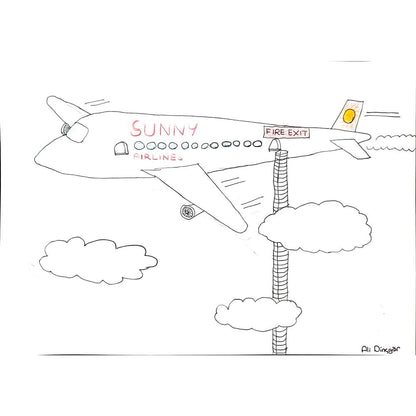 Ali Dinçgör 43x30cm Orijinal Karikatür BOD00859