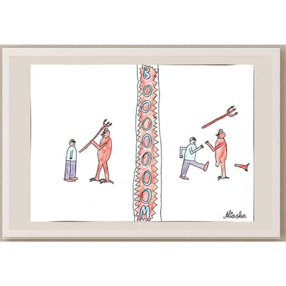 Ali Dinçgör 43x30cm Orijinal Karikatür BOD00860