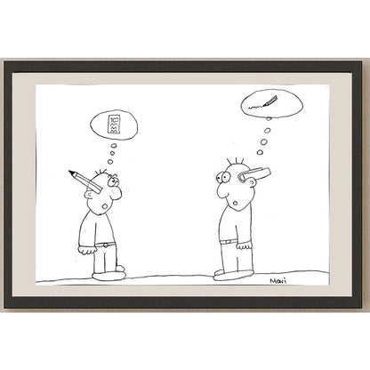 Mavi Deniz Koçak 43x30cm Orijinal Karikatür BOD00861