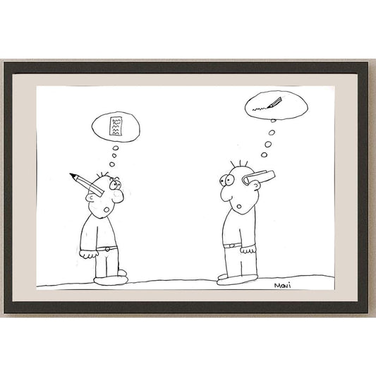 Mavi Deniz Koçak 43x30cm Orijinal Karikatür BOD00861