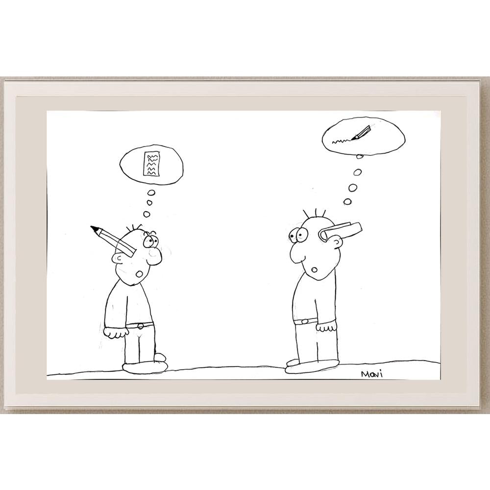 Mavi Deniz Koçak 43x30cm Orijinal Karikatür BOD00861